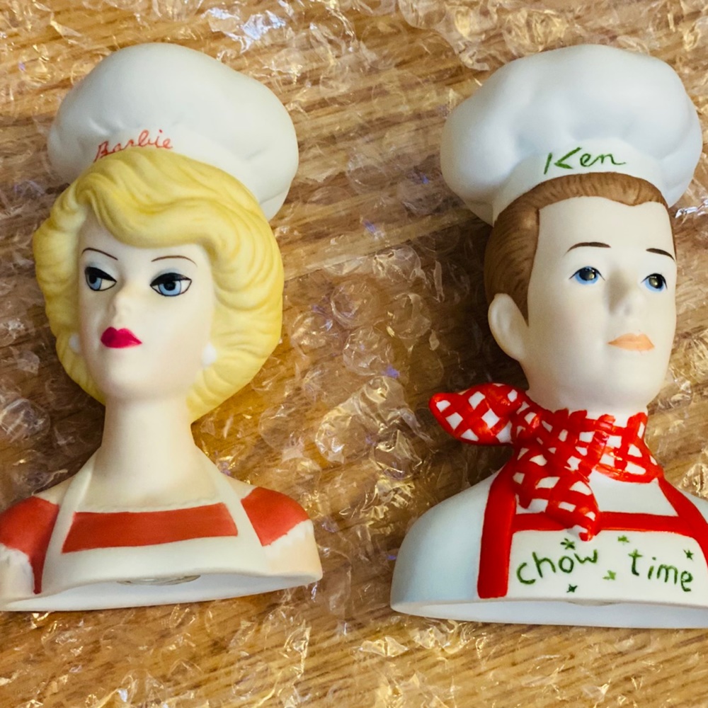 1994 vintage Barbie and ken salt and pepper shaker